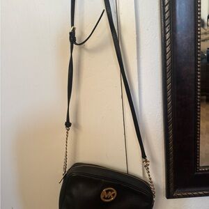 Michael Kors Black and Gold Crossbody Bag